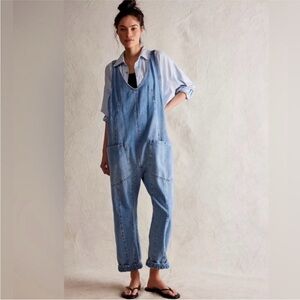 Happily grey Casual Dark Blue Denim Jumpsuit Romper